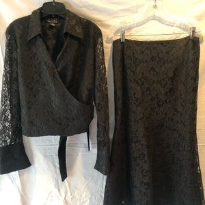 Black lace skirt and top⭐️Lat chance..Gone Monday⭐️
